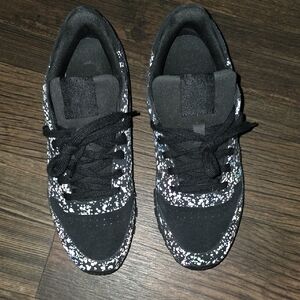 Reebok Black & White Speckled Athletic Sneakers
